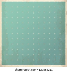 Vintage frame in the background with rhombus pattern. Vector illustration.