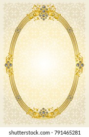 vintage frame with baroque elements