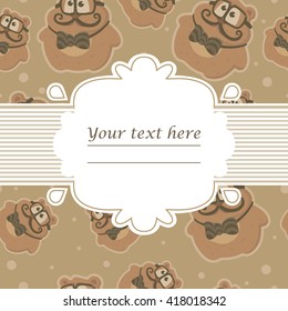 Vintage Frame with Bears