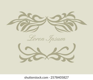 Vintage frame beige. Elegant save the date card , vintage wedding invitation or announcement template, hand drawn. Not AI, Vector illustration.