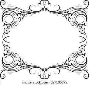 Vintage frame and with blank space for text. Retro vintage greeting card or invitation.