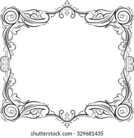 Vintage frame and with blank space for text. Retro vintage greeting card or invitation.