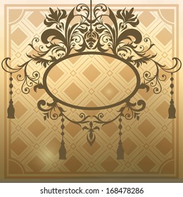 Vintage frame at blurry background for design