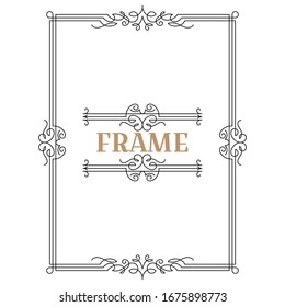 Vintage frame border. Decorative frames. Border for greeting card or other design. Vector.
