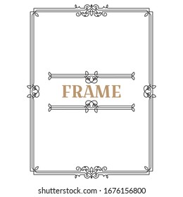 Vintage frame border. Decorative frames. Border for greeting card or other design. Vector.