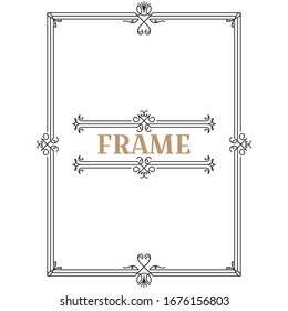 Vintage frame border. Decorative frames. Border for greeting card or other design. Vector.