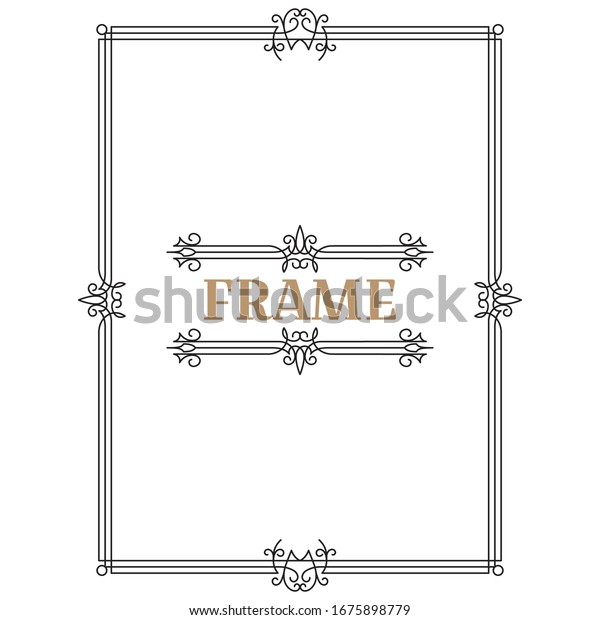 Vintage frame border. Decorative frames.\
Border for greeting card or other design.\
Vector.