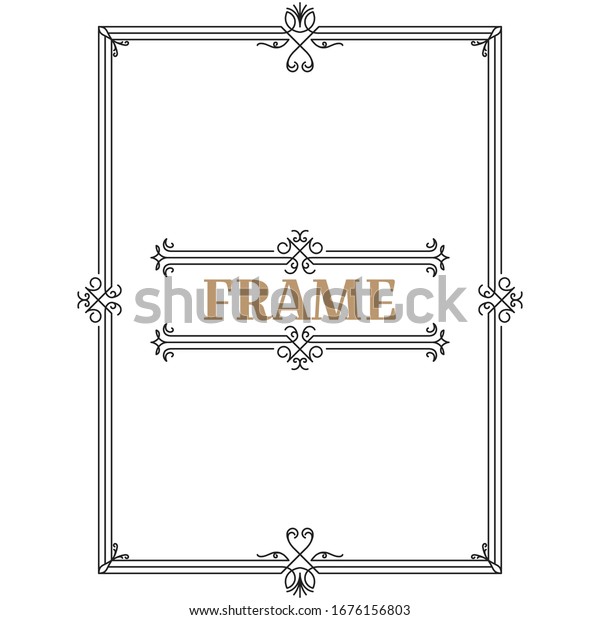 Vintage frame border. Decorative frames.\
Border for greeting card or other design.\
Vector.