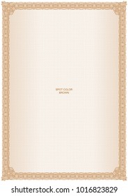 Vintage frame border design of soft color gamma, tangier background