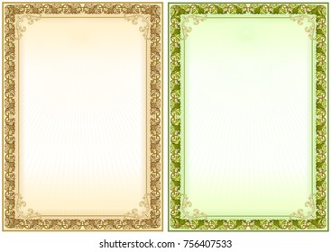Vintage frame border with floral elements in design