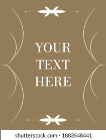 Vintage frame border label retro hand drawn engraving antique vector illustration