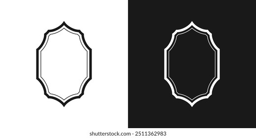 Vintage frame border line for decorative isolated. Vector illustration