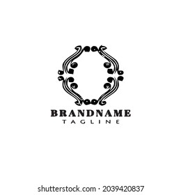 vintage frame border logo icon design template black modern isolated vector illustration