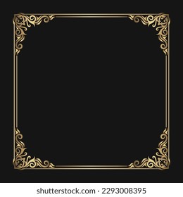 vintage frame border ornament, vector design