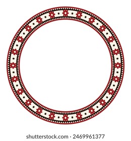 Vintage frame border ornament vector. Ethnic seamless round pattern. Mandala Floral Baroque. Classic antique ornate element. Decorative border for frame, textile, fabric, rug, tattoo, ceramic.