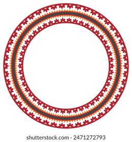 Klassische Rahmenrahmen Ornament Vektorgrafik. Ethnische nahtlose runde Muster. In: Mandala Floral Baroque. Klassisches antikes kunstvolles Element. Dekorativer Rahmen für Rahmen, Textil, Stoff, Teppich, Tattoo, Keramik.