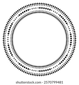 Vintage frame border ornament vector. Ethnic seamless round pattern. Mandala Floral Baroque. Classic antique ornate element. Decorative border for frame, textile, fabric, rug, tattoo, ceramic.