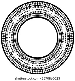 Vintage frame border ornament vector. Ethnic seamless round pattern. Mandala Floral Baroque. Classic antique ornate element. Decorative border for frame, textile, fabric, rug, tattoo, ceramic.
