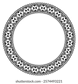 Vintage frame border ornament vector. Ethnic seamless round pattern. Mandala Floral Baroque. Classic antique ornate element. Decorative border for frame, textile, fabric, rug, tattoo, ceramic.
