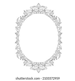 Vintage frame border oval illustration