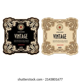 Cartel de la tipografía de la ilustración vectorial del grabado antiguo dibujado a mano del borde del marco vintage 