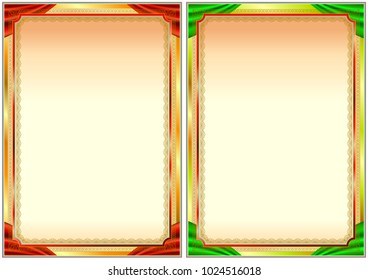 Vintage frame border template for diploma or certificate design