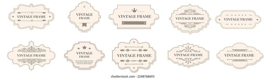 vintage frame border vector design