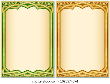 vintage frame borders diploma certificates stock vector royalty