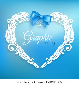Vintage frame with bow