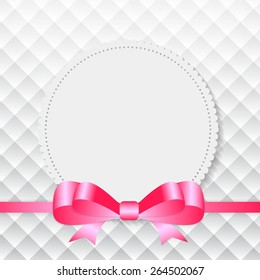 Vintage Frame with Bow  Background. Vector Illustration. EPS10
