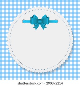 Vintage Frame with Bow Background. Vector Illustration. EPS10