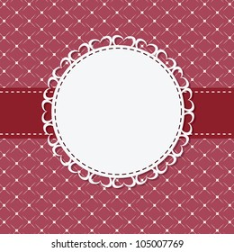 vintage frame with bow vector illustration