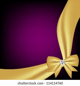 vintage frame with bow. Vector illustration. EPS 10.