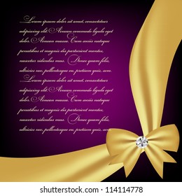 vintage frame with bow. Vector illustration. EPS 10.