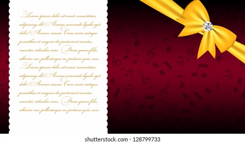 vintage frame with bow vector illustration