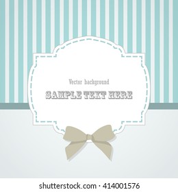 vintage frame with bow vector illustration