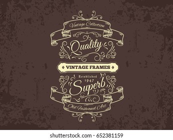 Vintage Frame and Calligraphy