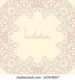 Vintage frame. Can be used for wedding invitation or some text.