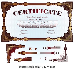 Vintage frame, certificate or diploma template