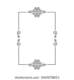 Marco De Antiguas, Elemento De Diseño De Vector Clásico Que Exuda Elegancia Y Nostalgia, Ideal Para Adornar Invitaciones, Pósters