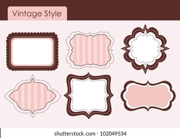 vintage frame collection. vector illustration
