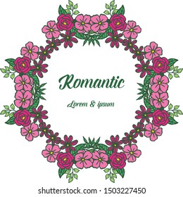Vintage frame with colorful bouqet elegant, for design of various card romantic. Vector