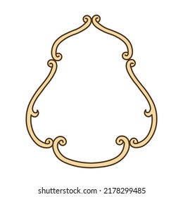 El marco de la cosecha consiste en rizos y monogramos. Bonito marco decorativo y etiqueta.  