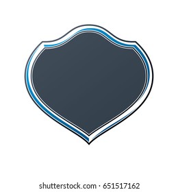 Marco vintage con espacio de copia, diseño heráldico, protección de protección. Emblema decorativo del escudo de armas antiguo, ilustración vectorial aislada.