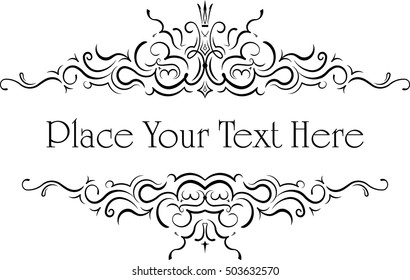 Vintage frame with crown and with space for text header.