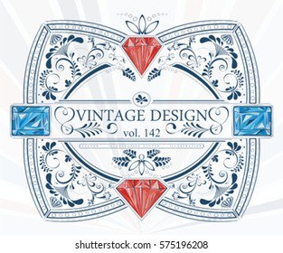 Vintage frame decorative vector