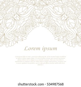 Vintage frame. Decorative vector design elements. 