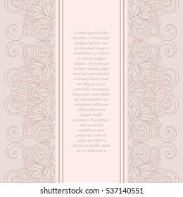 Vintage frame. Decorative vector design elements. 