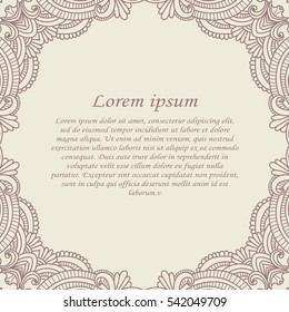 Vintage frame. Decorative vector design elements. 