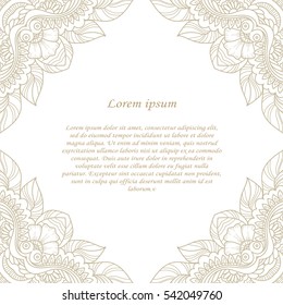 Vintage frame. Decorative vector design elements. 